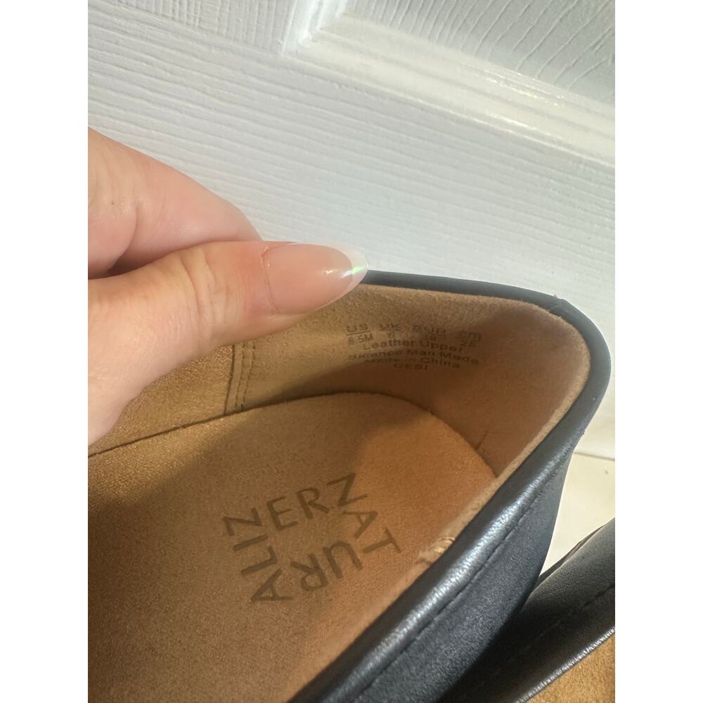 Naturalizer NWOT Desi Chain Detail Platform Lug Sole Heeled Loafer Sz 8.5 Black - Picture 6 of 8